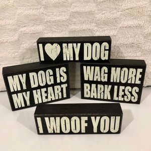 PET SIGNS - FOUR DOG INSPIRED QUOTES / SHABBY CHIC